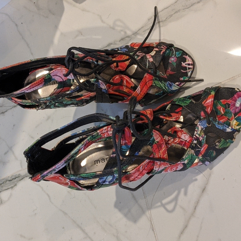 Madden Girl Ditaa Floral Sandals Heels